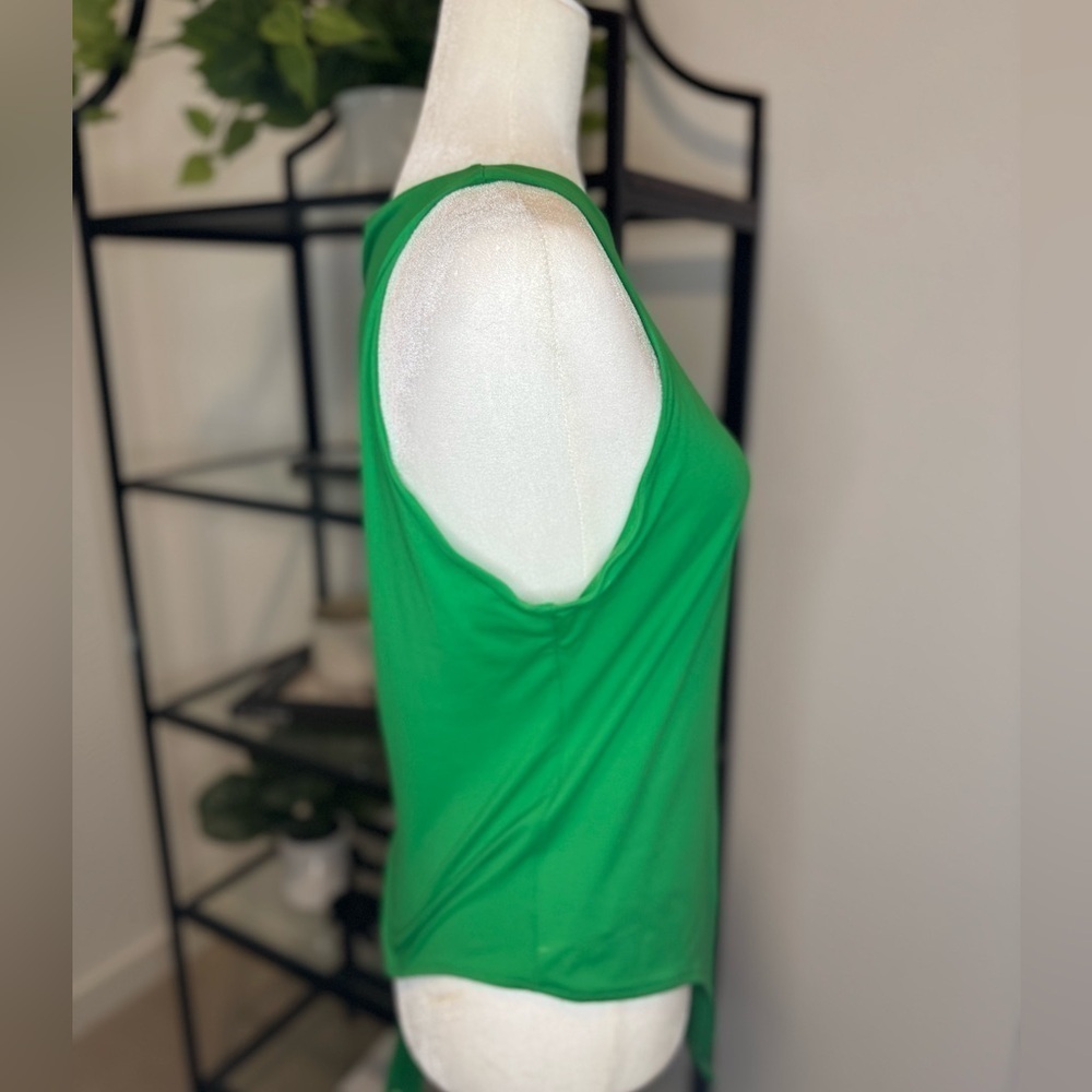 ReoRia High Neck Racerback Sleeveless Bodysuit Tank Top Green Size XL - Picture 4 of 8